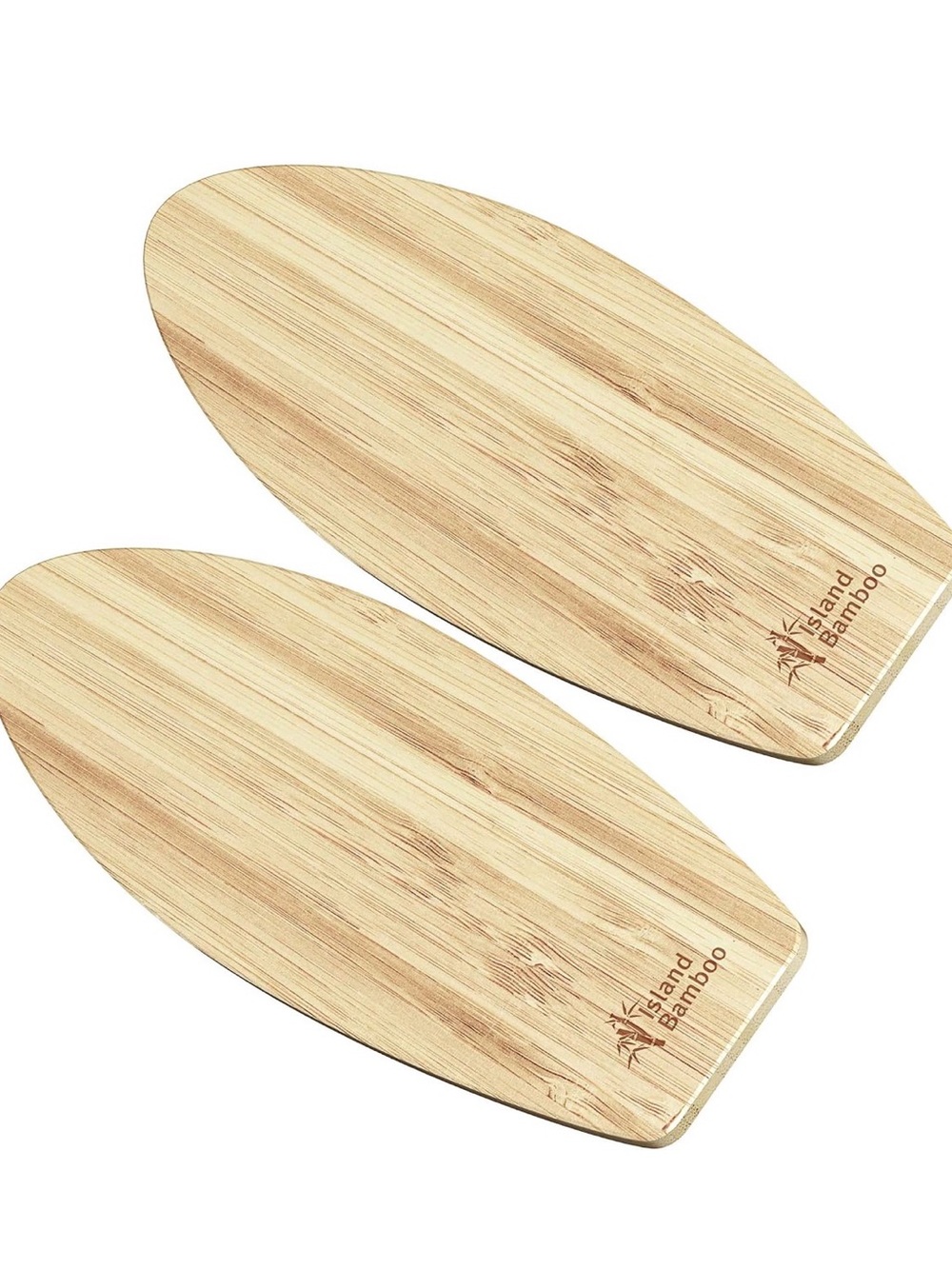 Island Bamboo Surfboard Shaped Bamboo Cutting Boards - Set of 2
